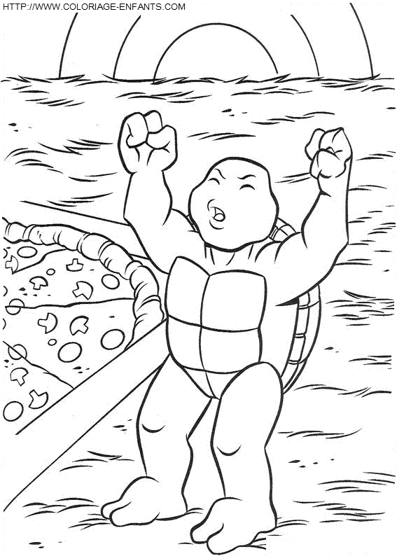 coloriage les tortues ninja bebe