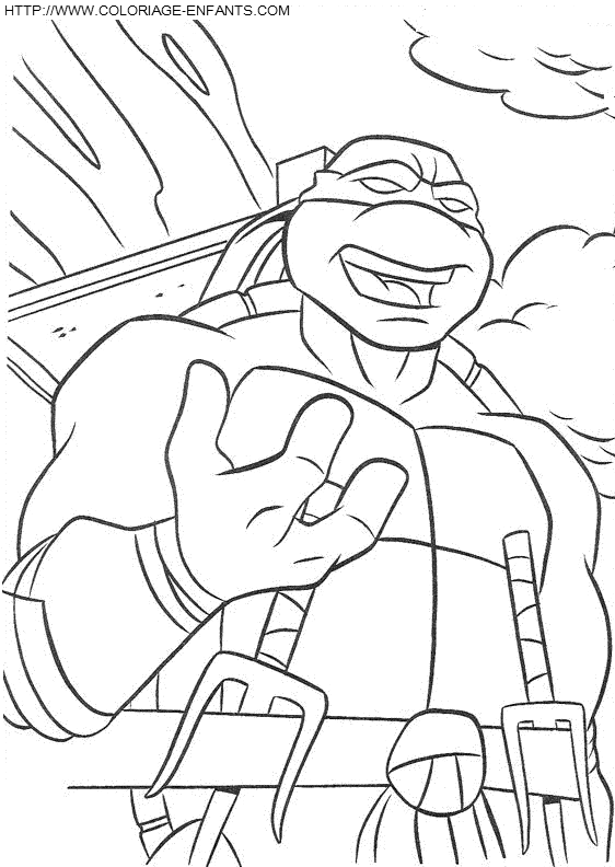 coloriage les tortues ninja leonardo