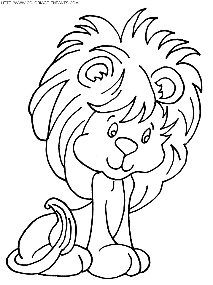 coloriage lions