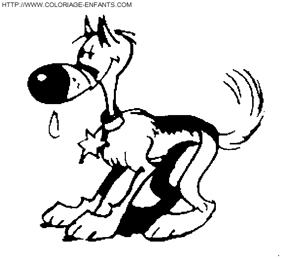 coloriage lucky luke le chien rantanplan en sheriff