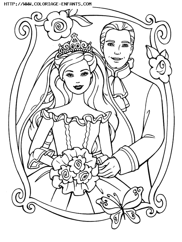 coloriage mariage