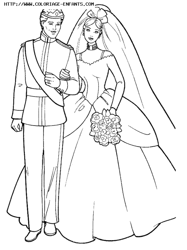 coloriage mariage