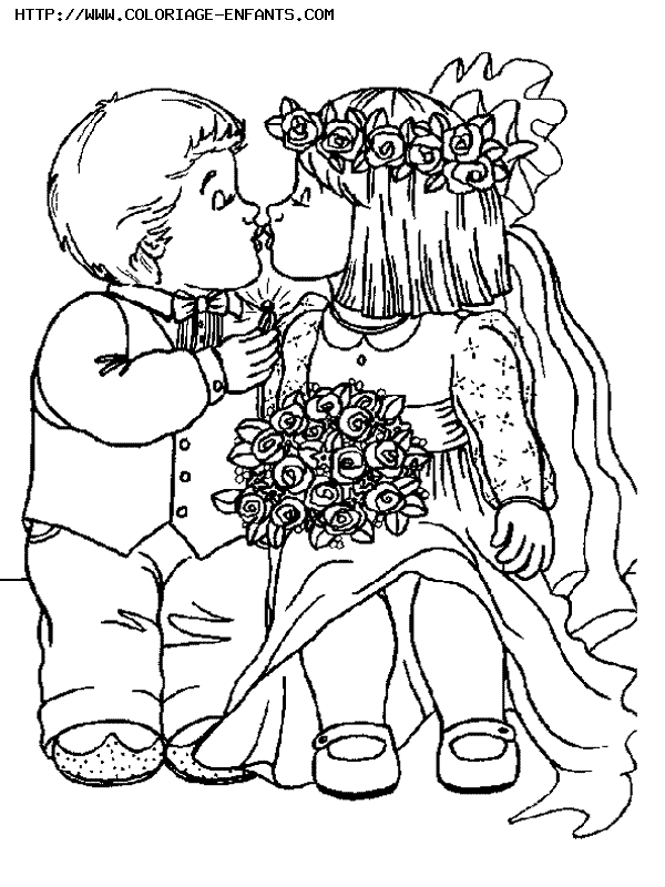 coloriage mariage