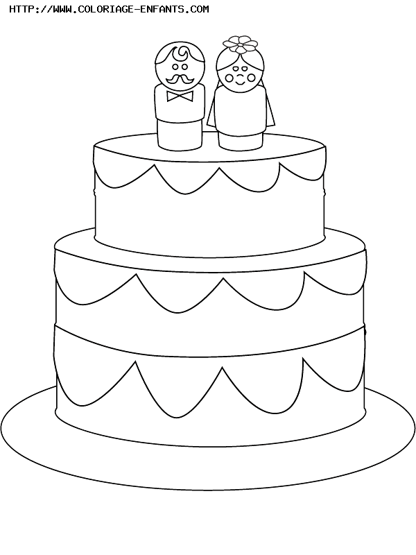 coloriage mariage