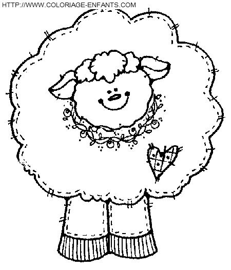 coloriage moutons