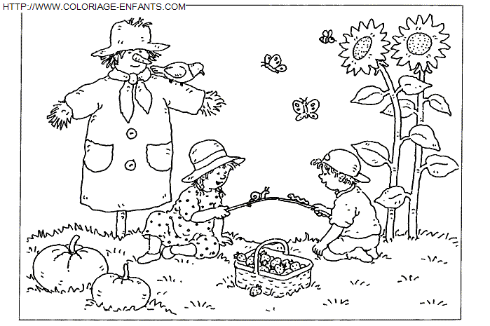 coloriage Nature Automne