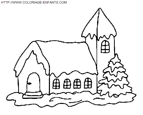 coloriage Nature Maisons