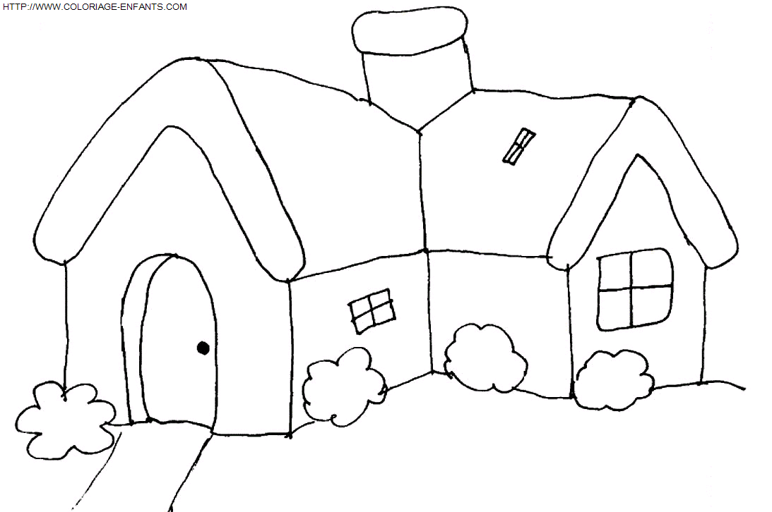 coloriage Nature Maisons