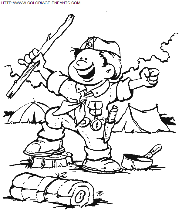 coloriage Nature Scouts