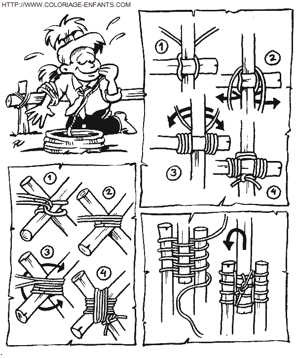 coloriage Nature Scouts