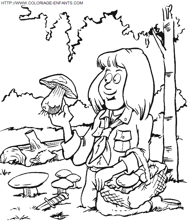 coloriage Nature Scouts