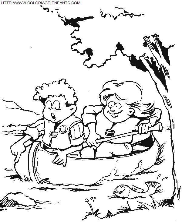 coloriage Nature Scouts