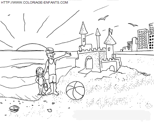 coloriage Nature Vacances