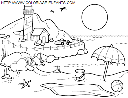 coloriage Nature Vacances