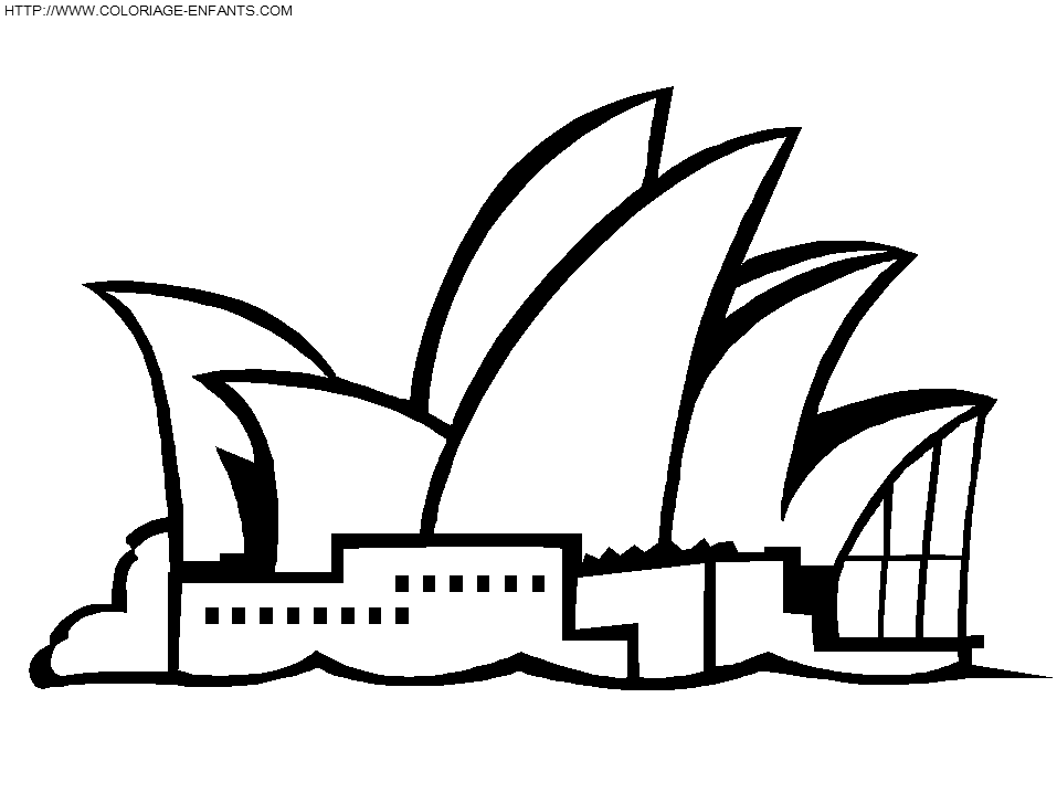 coloriage opera de sydney