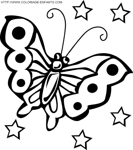 coloriage papillons