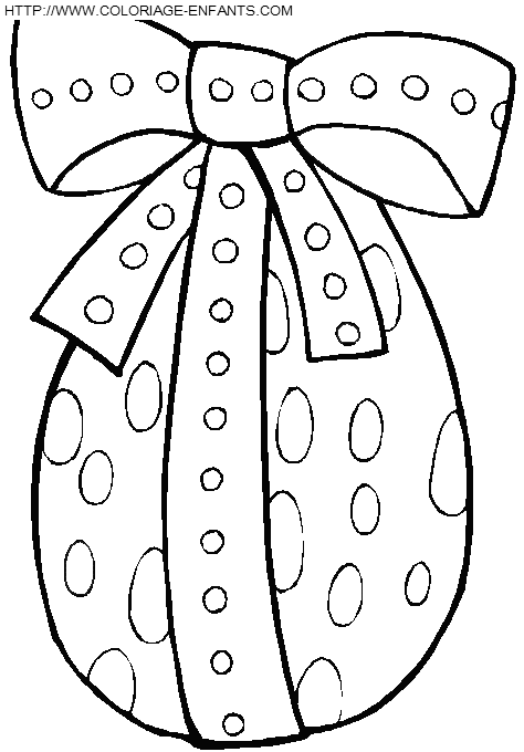 coloriage paques un joli oeuf de chocolat