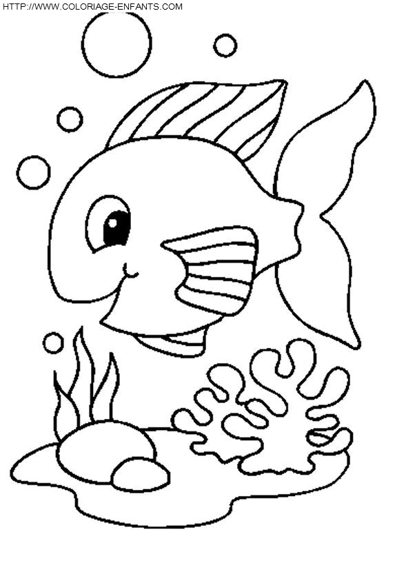 coloriage poissons