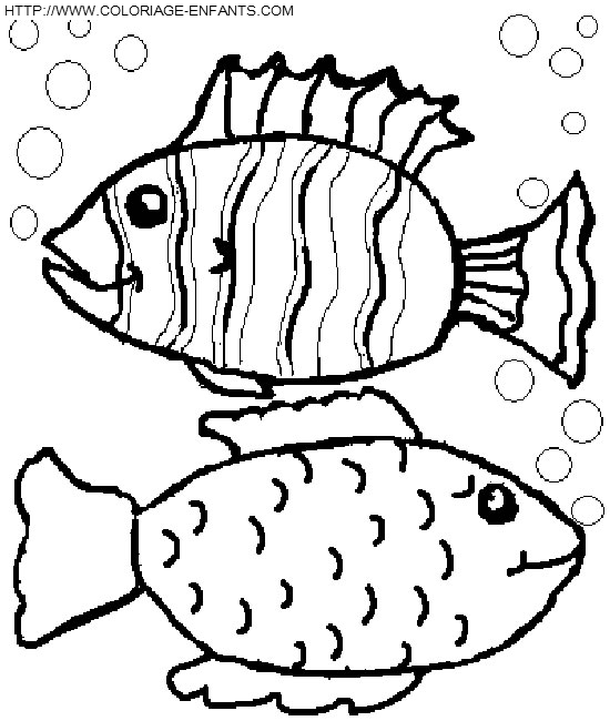 coloriage poissons