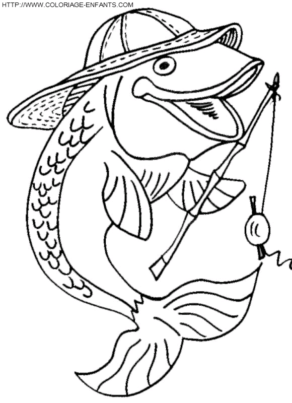 coloriage poissons