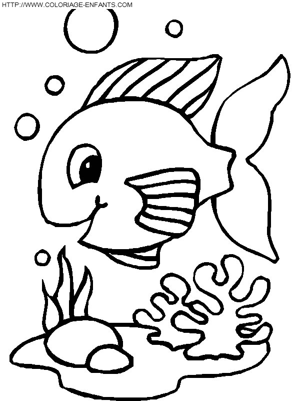 coloriage poissons