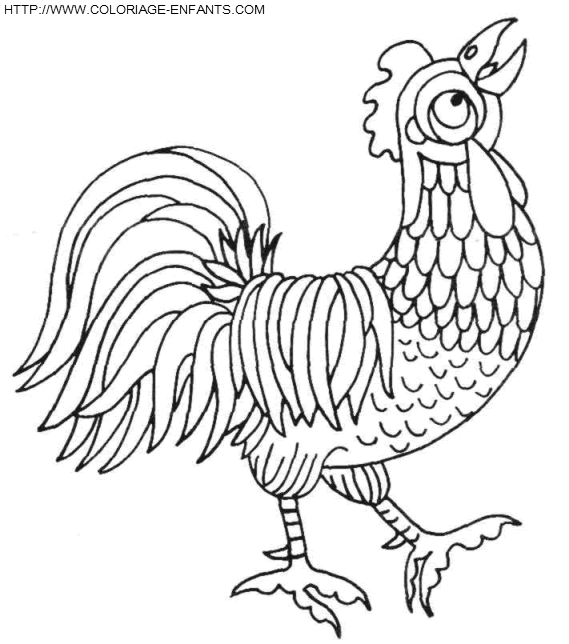 coloriage poules