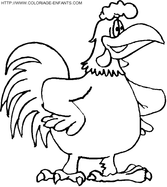 coloriage poules