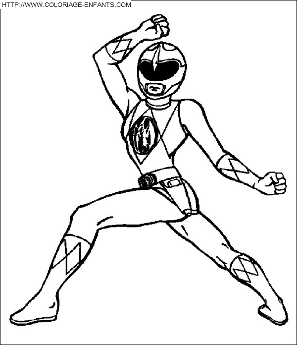 coloriage power rangers dustin pouvoir terre