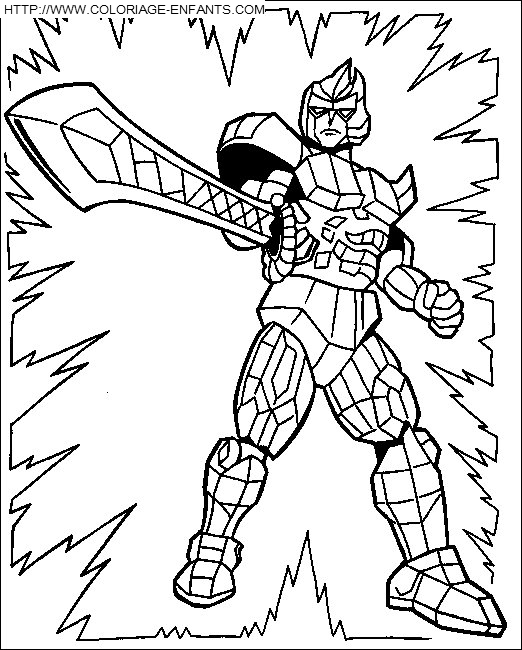 coloriage power rangers la force de lothor