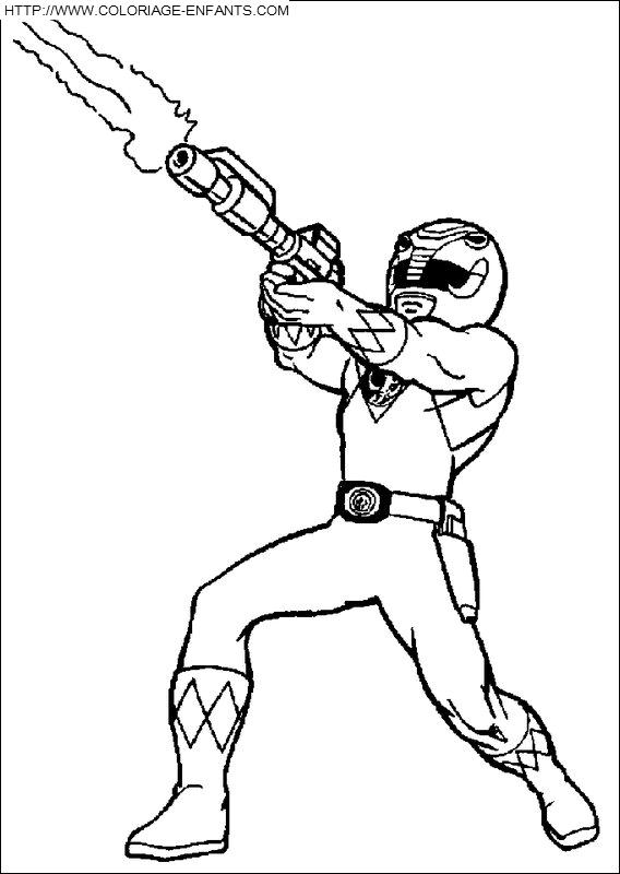 coloriage power rangers shane pouvoir air