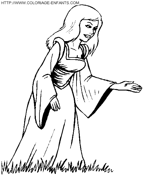 coloriage princesse gentille