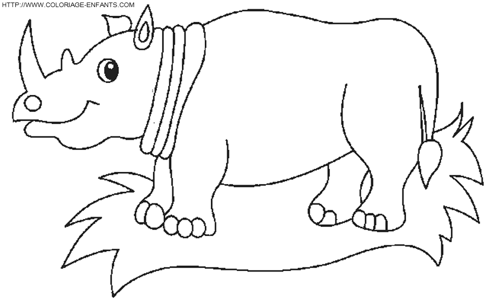 coloriage rhinoceros