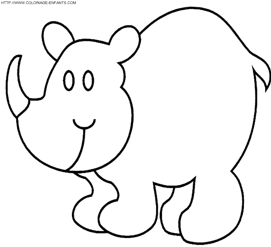 coloriage rhinoceros