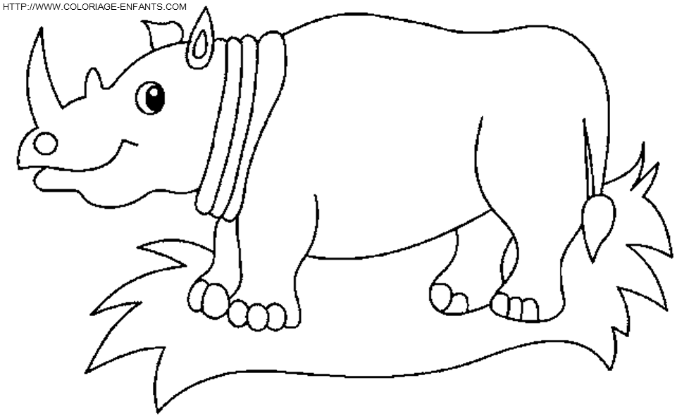 coloriage rhinoceros