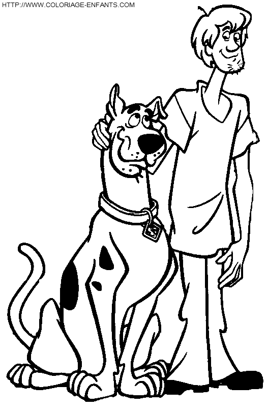 coloriage scoobydoo et son ami samy