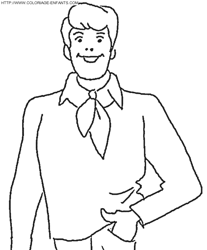 coloriage scoobydoo son ami fred