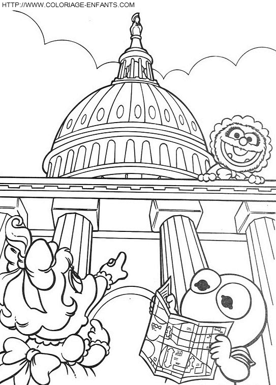 coloriage baby muppets