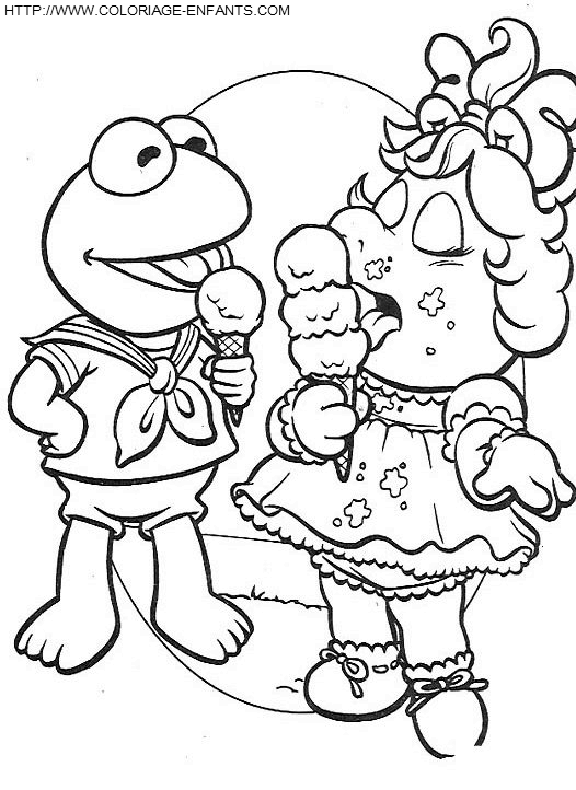 coloriage baby muppets