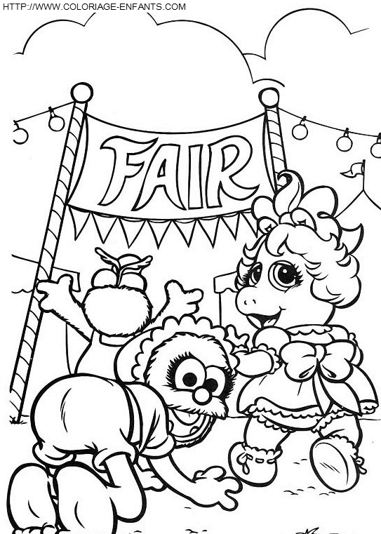 coloriage baby muppets