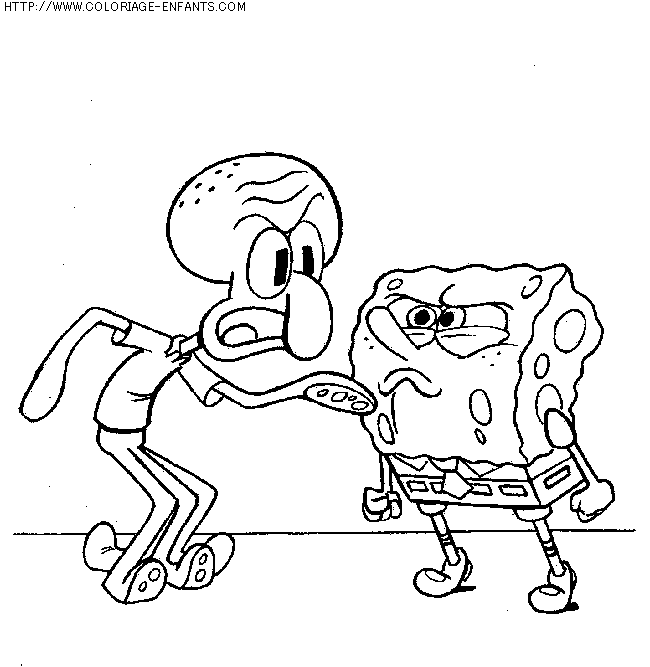 Coloriage Bob L Eponge Et Ses Amis