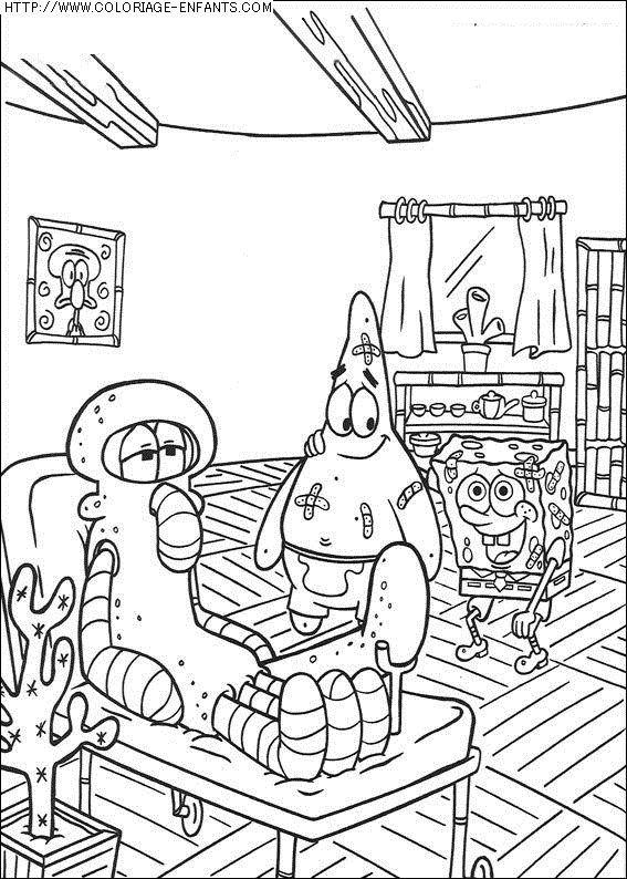 coloriage serie tv bob eponge et ses amis