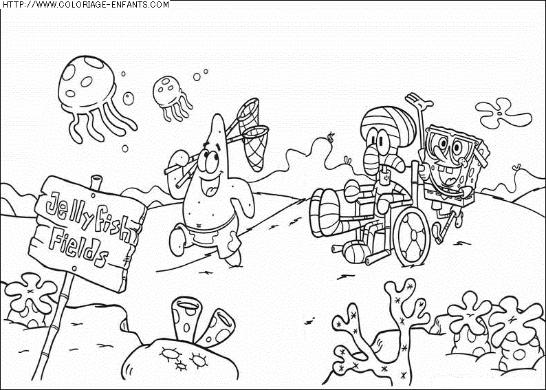 coloriage serie tv bob eponge et ses amis