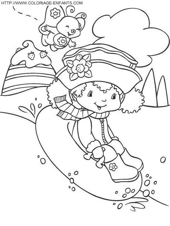 coloriage charlotte aux fraises