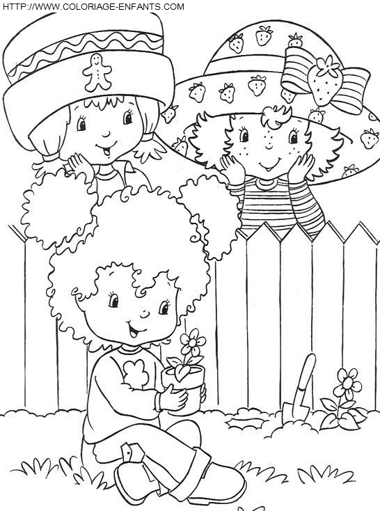 coloriage charlotte aux fraises