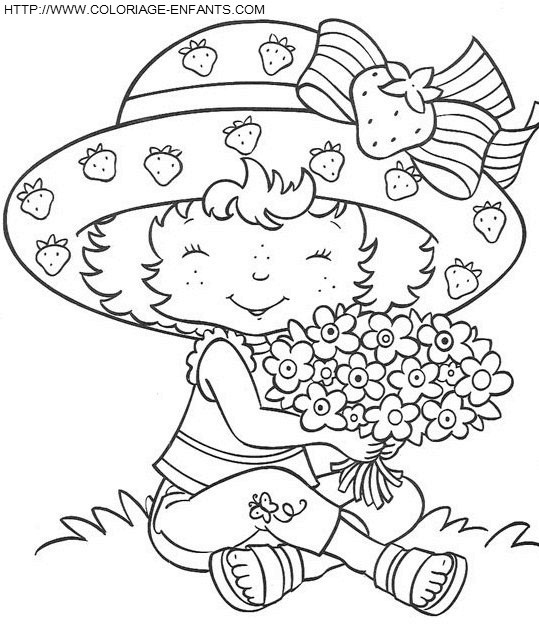 coloriage charlotte aux fraises