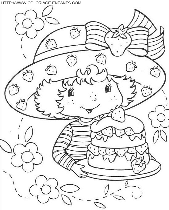 coloriage charlotte aux fraises