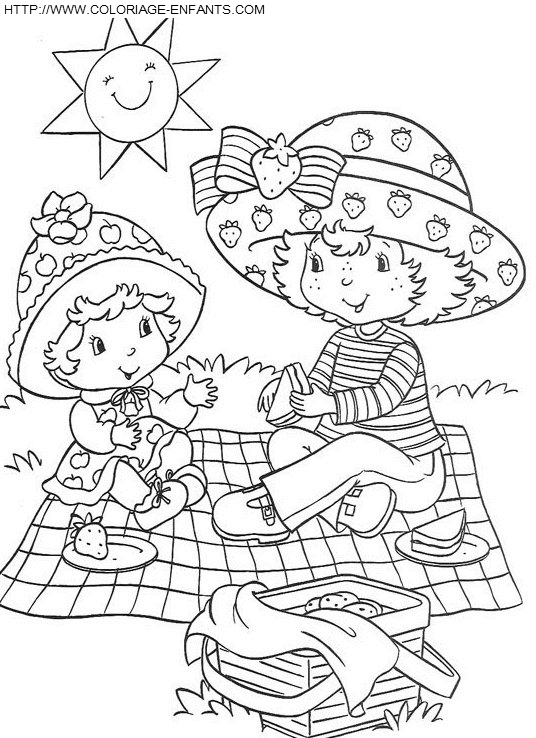 coloriage charlotte aux fraises