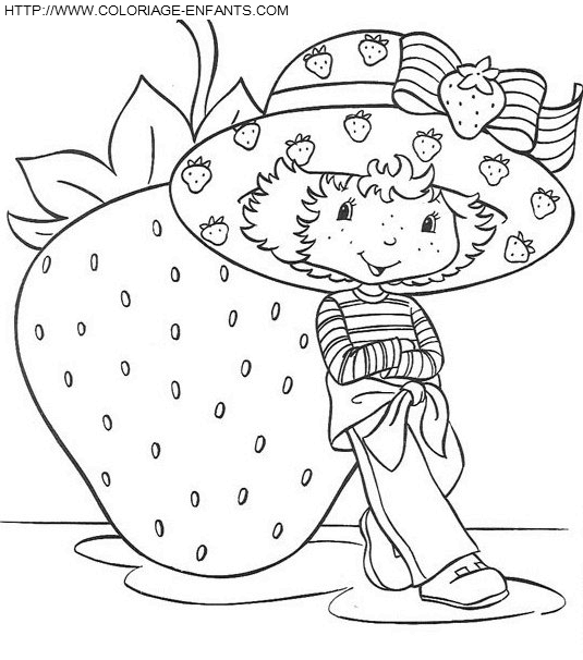 coloriage charlotte aux fraises