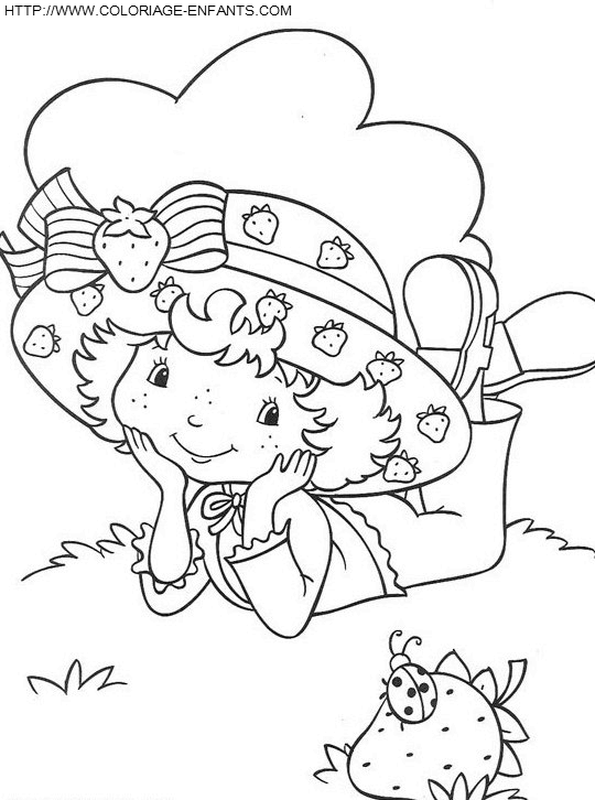 coloriage charlotte aux fraises