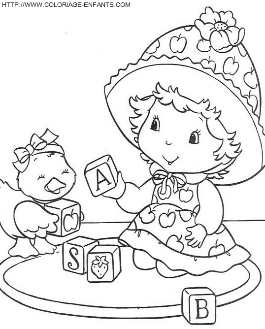 coloriage charlotte aux fraises